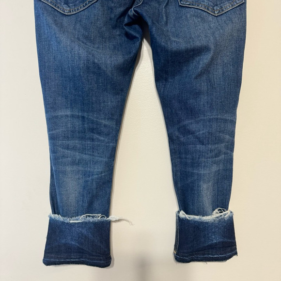 Rag & Bone Dre Capri Jeans Women's 29 Blue Distressed Dark Wash Mid Rise Denim - Picture 7 of 11